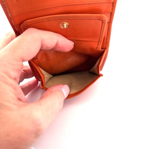 Bottega Veneta Intrecciato Nappa Leather Compact Wallet in Orange - Picture 7 of 7